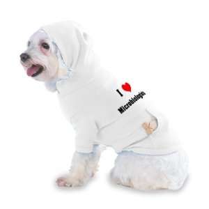  I Love/Heart Microbiologists Hooded (Hoody) T Shirt with 