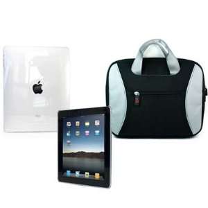  Clear Full Body Skin Hard Shell Cover + Black Case TAG Bag for iPad 