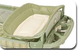 The changing table provides an ideal height for better efficiency and 