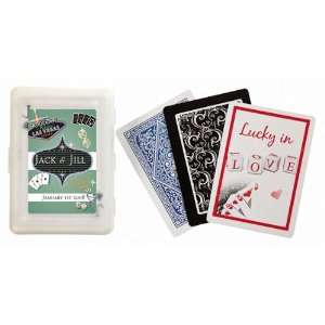  Wedding Favors Green Vegas Theme Personalized Playing Card 