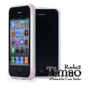  ROCHE2 TIMAO BUMPER CASE for iPhone4/4S LIGHT PINK/WHITE 