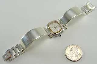 Ecclissi Sterling Silver Womens Watch Bracelet Band Gold Vermeil 