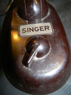 ANTIQUE 30s SINGER RIBBONAIRE BLACK PLASTIC DESK FAN  