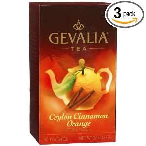 Gevalia Ceylon Cinnamon Orange Tea, 30 Count Box (Pack of 3)