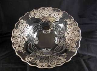 VTG SILVER CITY BLOSSOM TIME LARGE BOWL SILVER OVERLAY  