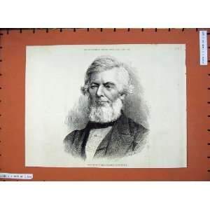  1883 Portrait Dr William Chambers Edinburgh Man Print 