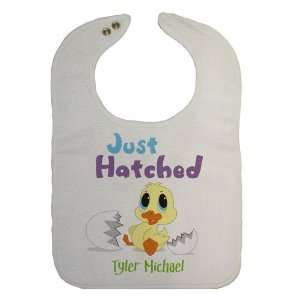  Personalized Easter Baby Bib   Just Hatched Baby