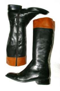   and Brown Leather Knee High Riding Style Boots Womens 10 M  