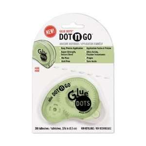 com Glue Dots 3/16 Mini Dot n Go Disposable Dispenser 300 Clear Dots 