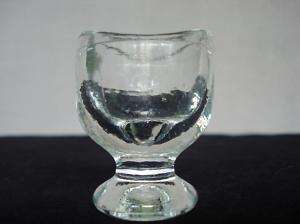 19C. ANTIQUE MEDICAL GLASS EYE BATH CUP   SCARCE  