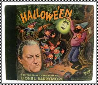   en with Lionel Barrymore MGM 30046 1947 78rpm Halloween Set  