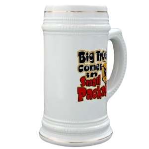  Stein (Glass Drink Mug Cup) Big Trouble Comes In Small 