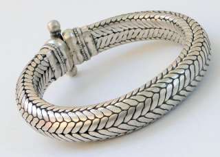 SOLID SILVER THICK ROPE SNAKE CHAIN BRACELET JEWELRY C  