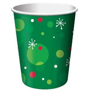  Polka Dot Christmas 9 oz. Party Cups 8 Pack Kitchen 