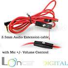 5mm replacement audio headphone cable control mic for monster