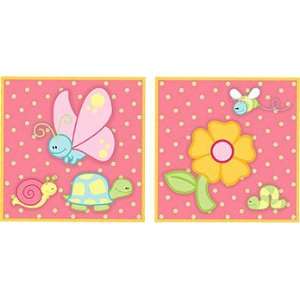 April Showers   Flower and Bugs   Peel and Stick   4 Pieces of Wall 