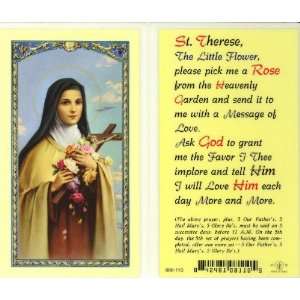 St. Theresa Pick Me A Rose Holy Card (800 110)   10 pack 