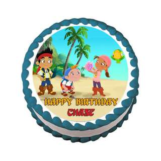 JAKE AND THE NEVERLAND PIRATE Edible Cake Topper Party  