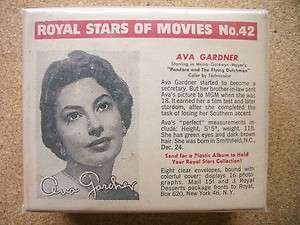 1950 Royal Desserts Stars of the Movies #42 Ava Gardner RARE Comp 