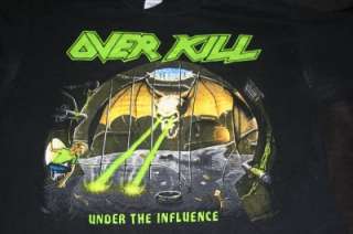 RARE OVERKILL UNDER THE INFLUENCE WE CAME TO SHRED TOUR SHIRT XL METAL 