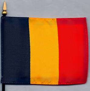 Kingdom of Belgium   België 4x6 Flag on a Pole NEW  