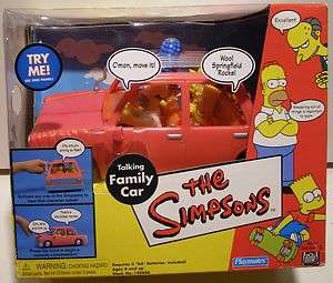 The Simpsons Playset WOS TALKING FAMILY CAR NEW Playmates Toys Fox 
