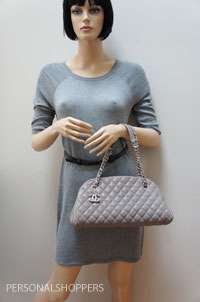 LOVELY CHANEL JUST MADEMOISELLE JM TAUPE CAVIAR LEATHER BOWLER BAG 