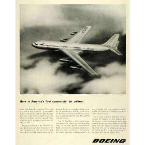  1955 Ad Boeing Co Commercial Jet Airliner 707 Stratoliner 