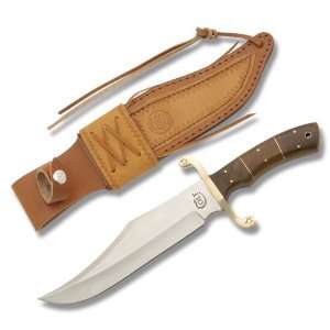  Colt Knives 410 Bowie Fixed Blade Knife with Brown Wood 