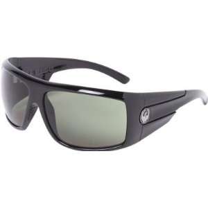 Dragon Alliance Shield Series Sunglasses , Color Jet Black/Green 