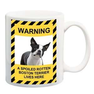  Boston Terrier Spoiled Rotten Coffee Tea Mug 15 oz 