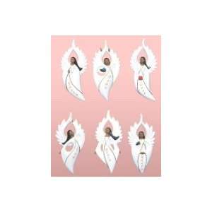  Angel Ornaments (White) (Set of 6)   Ethnic Christmas 