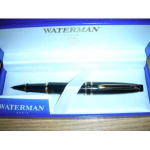   Style Black Laquer W 23kt Rollerball Pen in Gift Box 