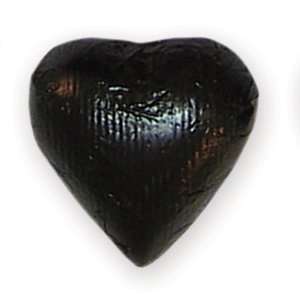 Foiled Milk Chocolate Heart Black Bulk 2.5lb  Grocery 