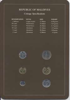 COIN SETS OF ALL NATIONS Complete REPUBLIC OF MALDIVES  