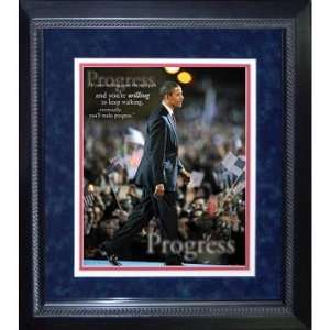 Barack Obama Progress Framed Quote Collage LE of 2009   Hottest 