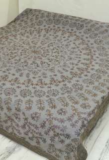Indian Bed Sheet Embroidery Cotton Vintage Bedspread  
