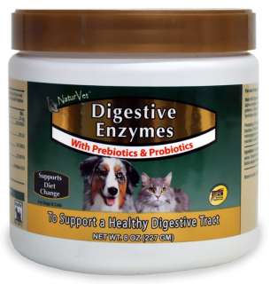 NaturVet Digestive Enzymes & Probiotics 8 oz  