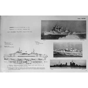   1953 54 British Cruiser Ships London Cumberland Kent