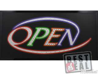 New Led Neon Bright Motion Open Sign 21x11x1 #01  