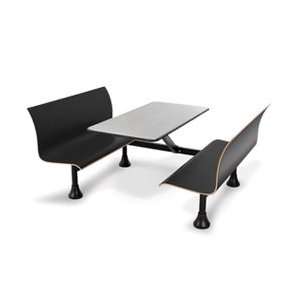 OFM Bench Style Cafeteria Seating   Black Seats  