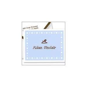  Blue Rocking Horse Thank You Notes   Childrens Stationery 