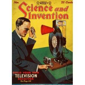  1928 Cover Science Invention Magazine Vintage Television 