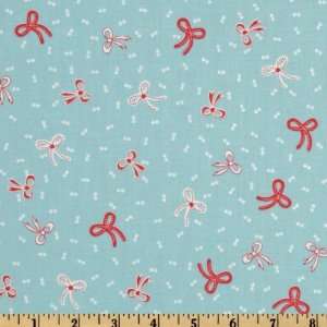   Little Red Bows Blue Bell Fabric By The Yard Arts, Crafts & Sewing