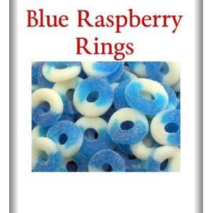 Albanese Blue Raspberry Gummy Rings Candy   2 Lbs  Grocery 