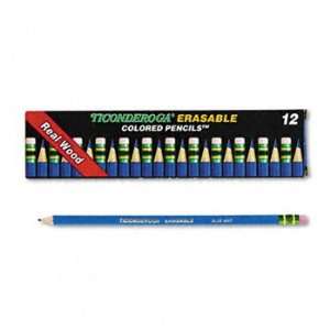   Erasable Colored Pencils, 2.6 mm, Blue Lead/Barrel, Dozen Electronics