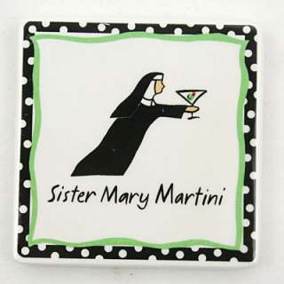 This 2.75 x 2.75 Sister Mary Martini magnet was made by Santa 