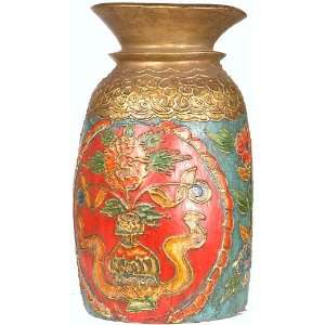  Ritual Vase Decorated with Purnaghata   Papier Machie 