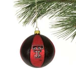 Texas Tech Red Raiders Collegiate Glass Basketball Ornament  