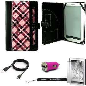Pink Plaid Protective and Reinforced Portfolio Jacket Cover Carrying 